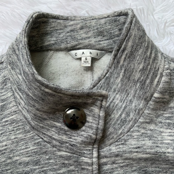 CAbi Heather Gray Moto fleece jacket - Picture 4 of 8